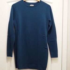 Duluth Trading Co Women's S'no Sweat Crewneck Tunic Sweater; Sz Med; Color Blue